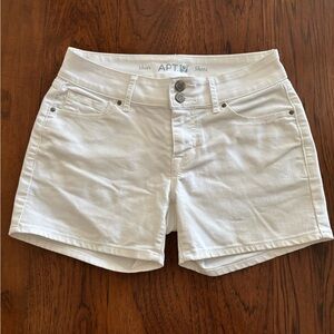 Apt. 9 White Jean Shorts
